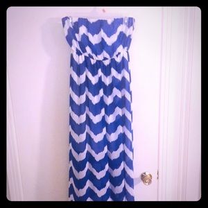 Strapless Dress with white underlay